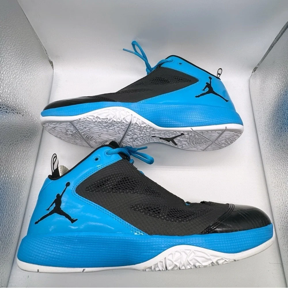 Jordan 2011 Q Flight Black Orion Blue & Black Basketball Sneakers